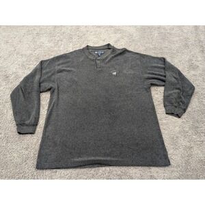 Vintage Big Dogs Sweater Mens 2X Pullover Long‎ Sleeve Fleece Logo Gray